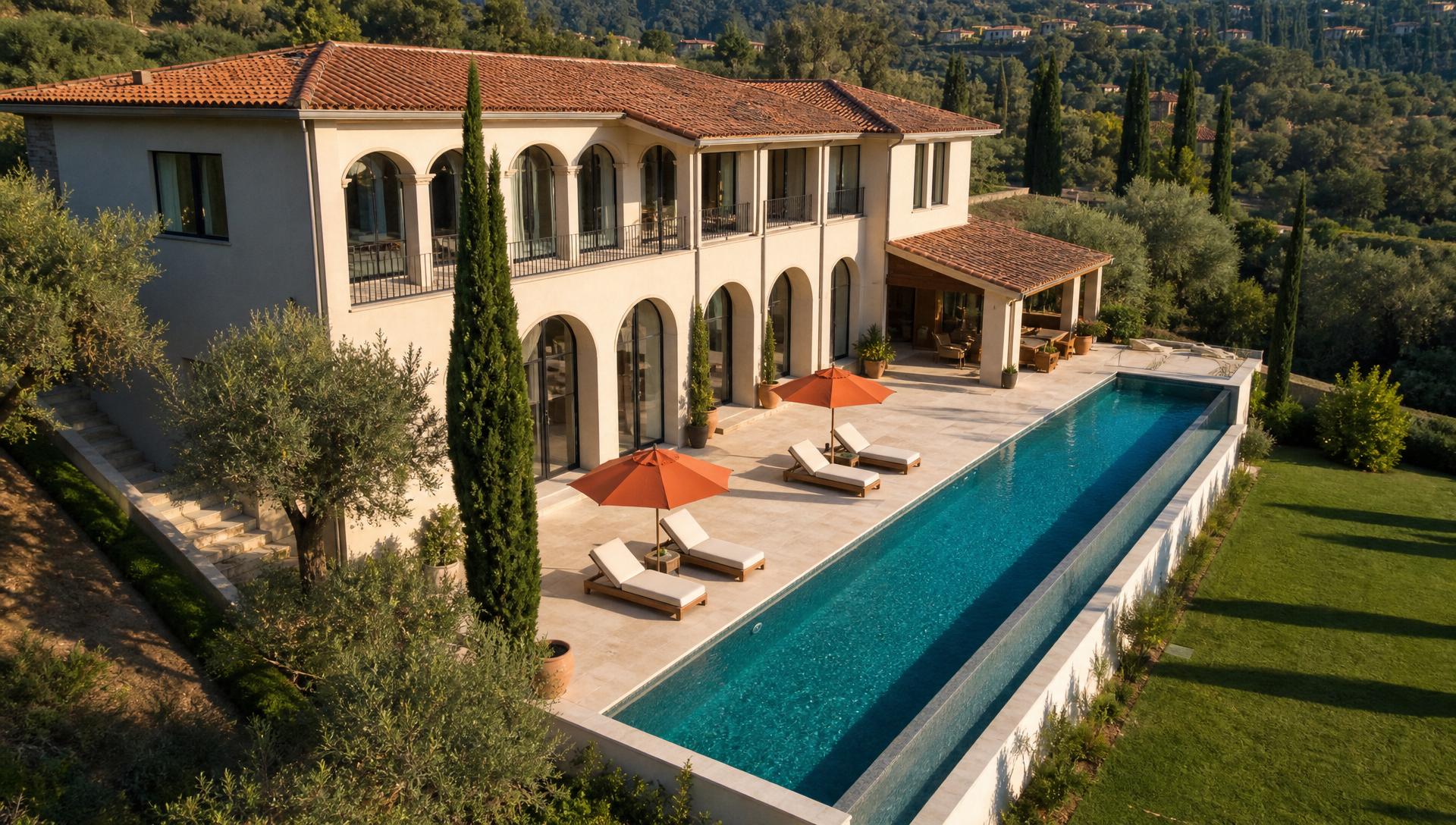 Villa terrace and private pool