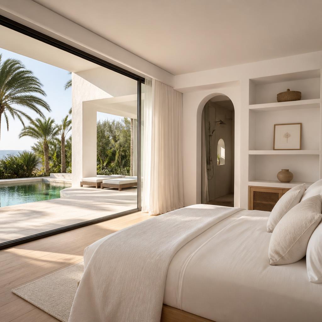 Inside your home — floor-to-ceiling views onto the terrace